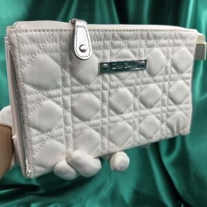 Dior Beauty White Quilted Cosmetic Bag Pouch Authentic Dior